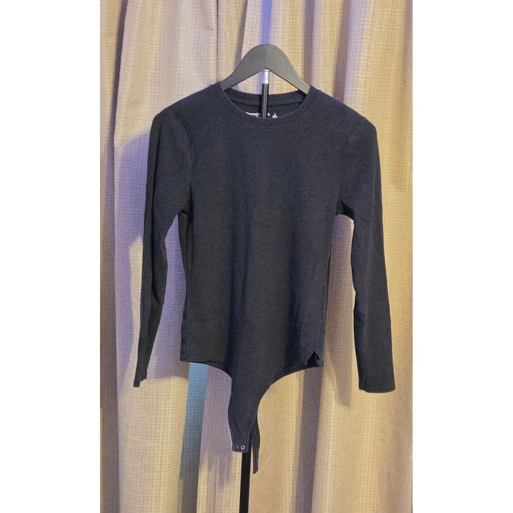 Abercrombie & Fitch Long Sleeve‎ Bodysuit Women's Size Large Black